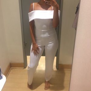 Charlotte Russe Long White Jumpsuit